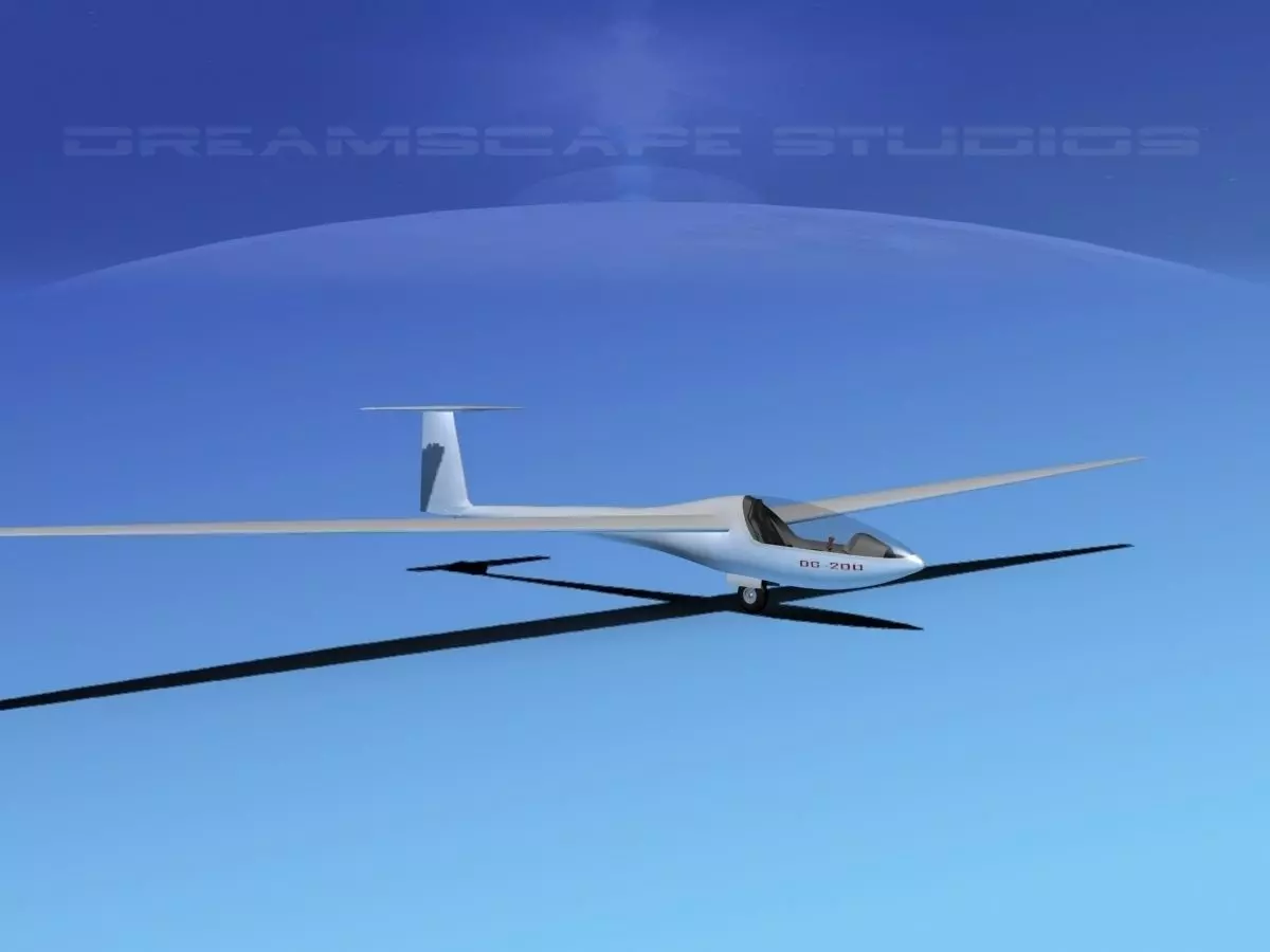 Glaser Dirks DG-200 17-metre Sailplane  3D model_0