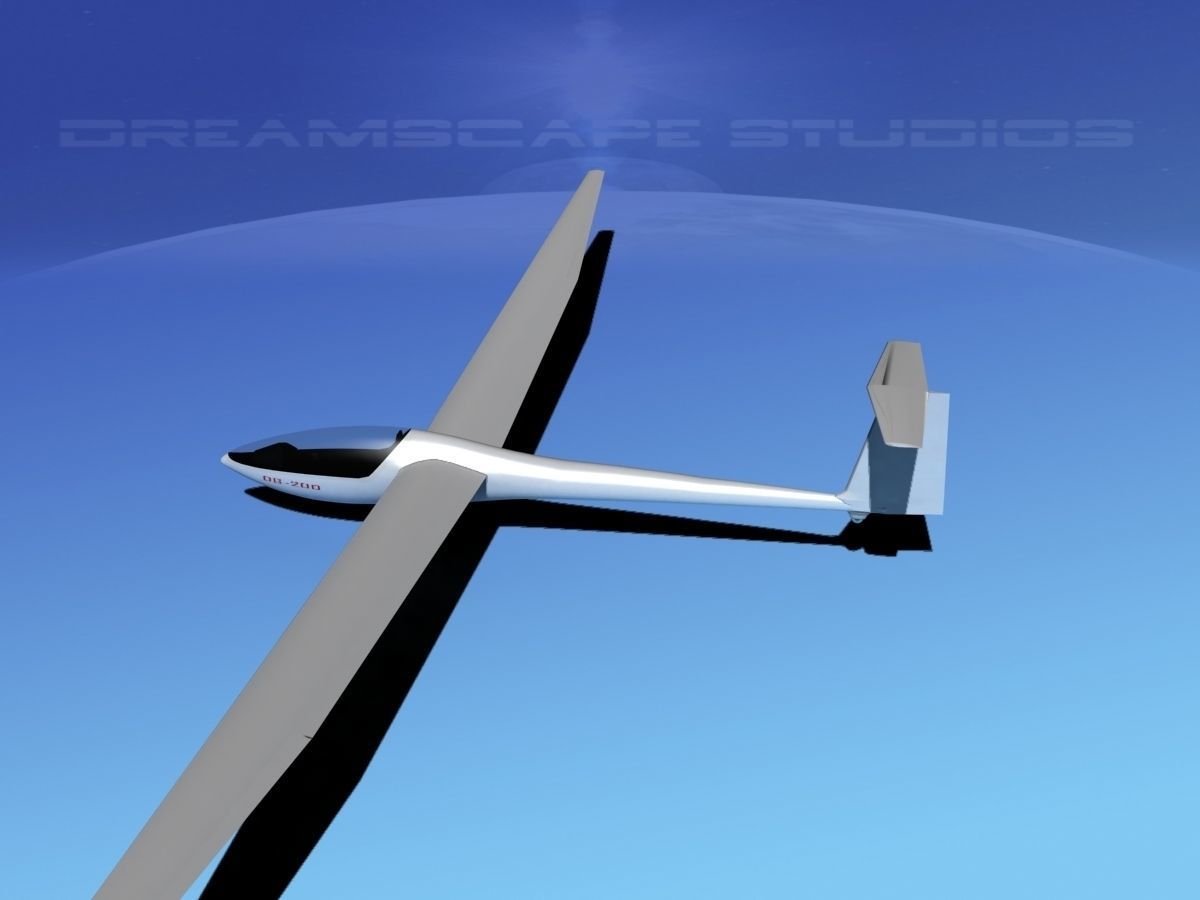 Glaser Dirks DG-200 17-metre Sailplane  3D model_5