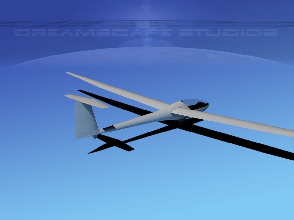 Glaser Dirks DG-200 17 Mtr Sailplane V01 3D model_2