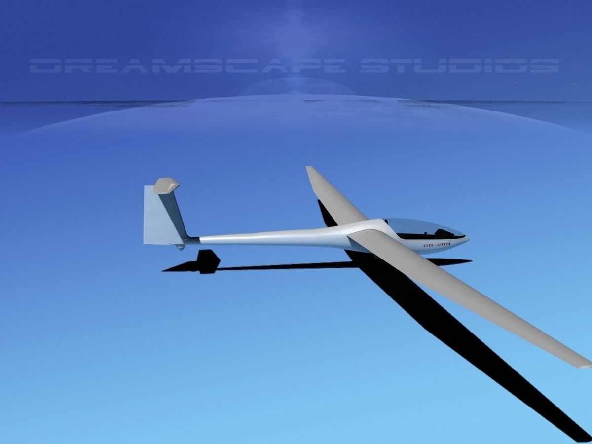 Glaser Dirks DG-200 17 Mtr Sailplane V01 3D model_1