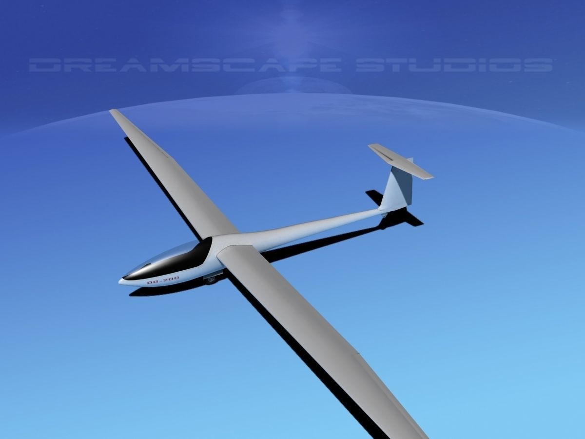 Glaser Dirks DG-200 17 Mtr Sailplane V01 3D model_6