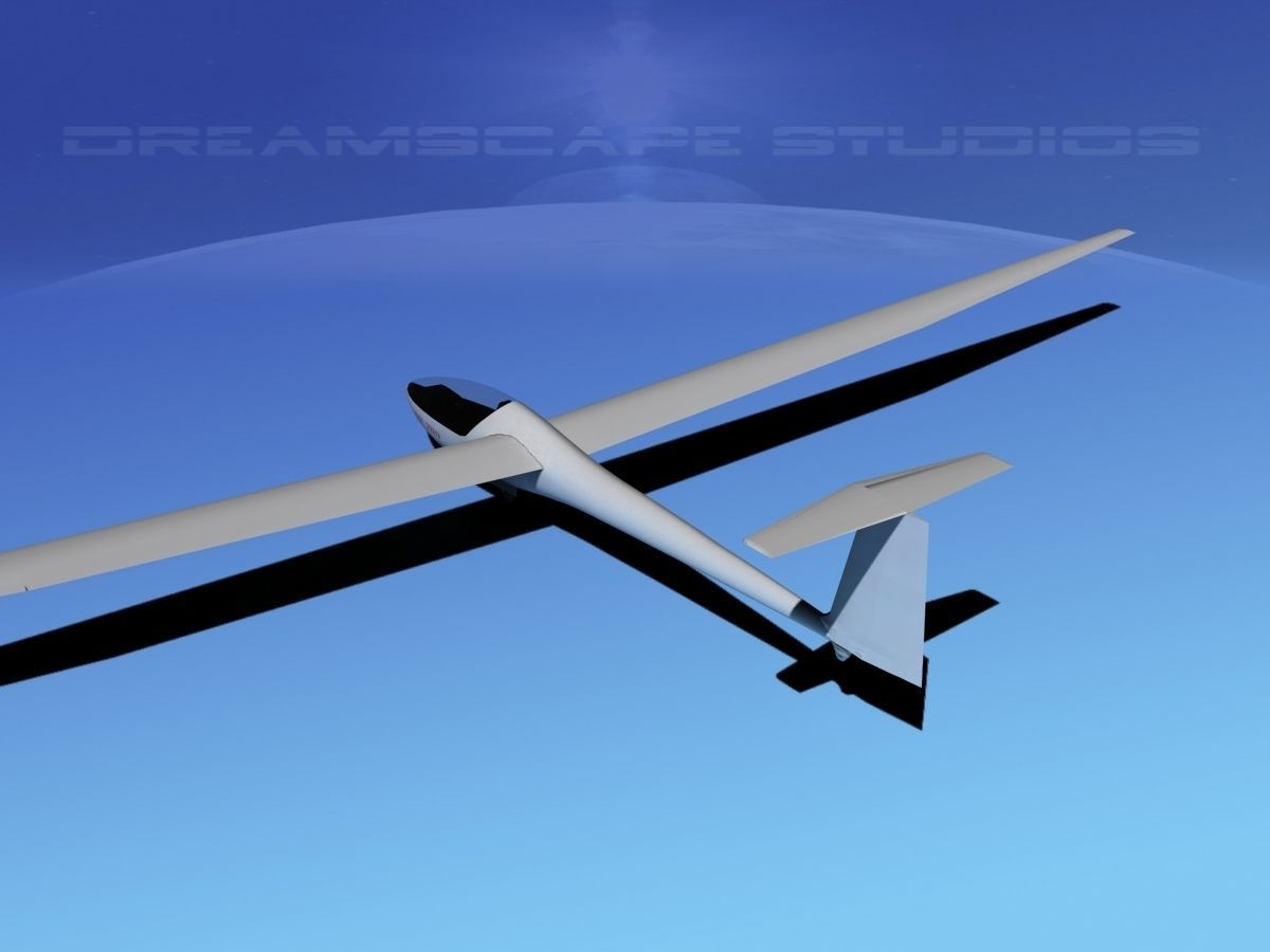 Glaser Dirks DG-200 17 Mtr Sailplane V01 3D model_4