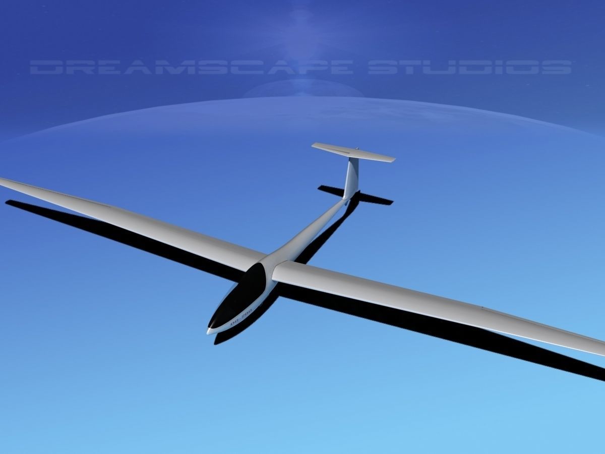 Glaser Dirks DG-200 17 Mtr Sailplane V01 3D model_7
