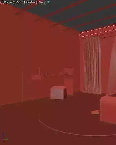 Modern Minimal Living Room Interior Scene Modular Setup 3D Model 3D model 5