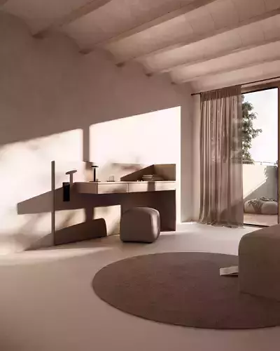 Modern Minimal Living Room Interior Scene Modular Setup 3D Model 3D model 2