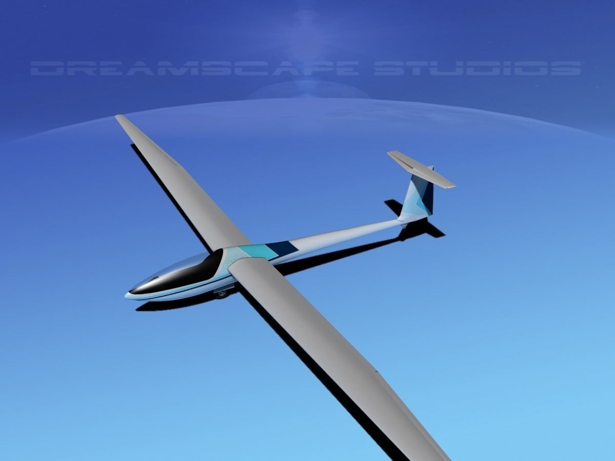 Glaser Dirks DG-200 17 Mtr Sailplane V03 3D model_6
