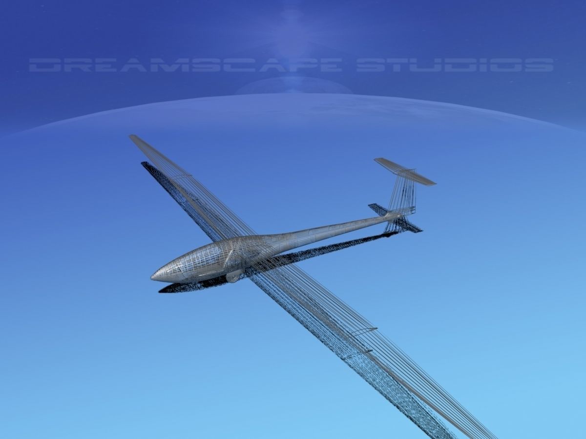 Glaser Dirks DG-200 17 Mtr Sailplane V03 3D model_15