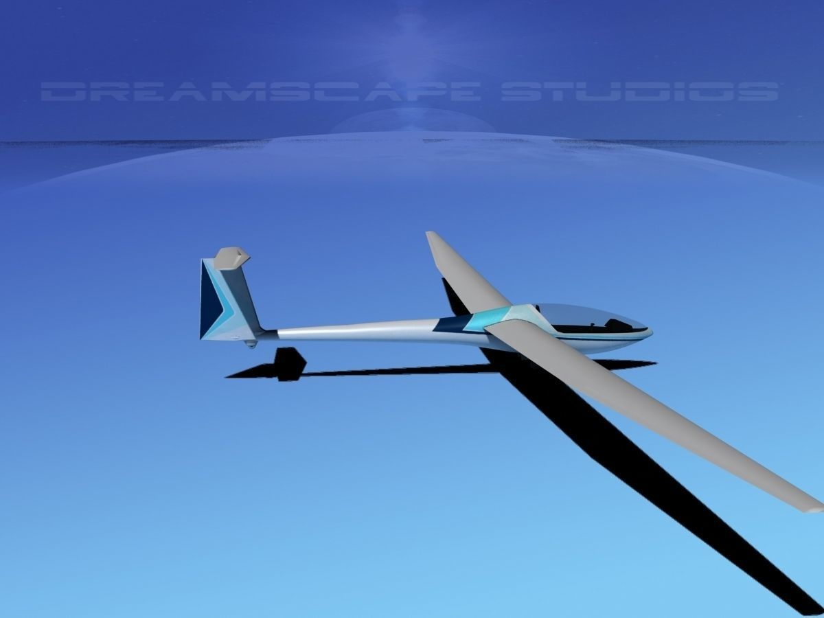 Glaser Dirks DG-200 17 Mtr Sailplane V03 3D model_1
