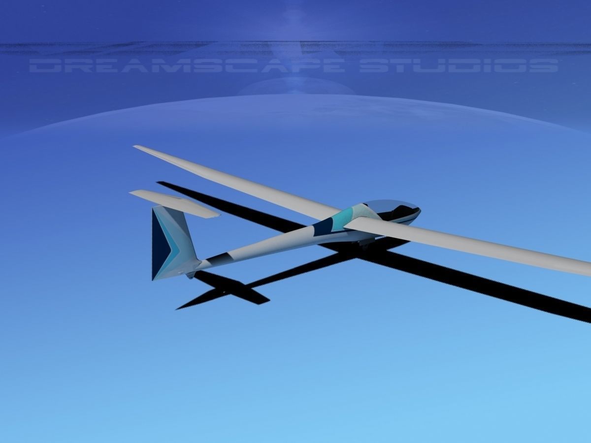 Glaser Dirks DG-200 17 Mtr Sailplane V03 3D model_2