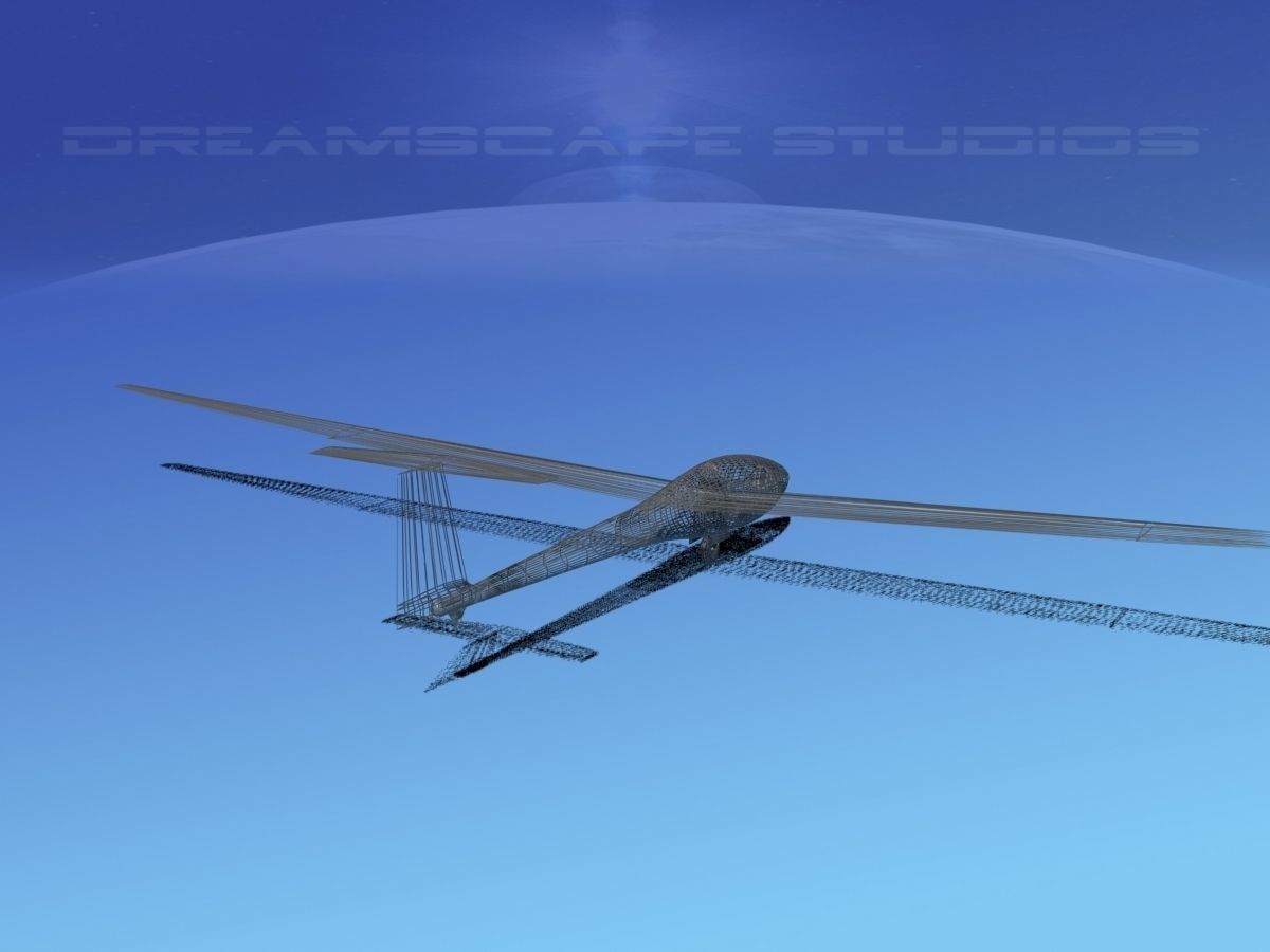 Glaser Dirks DG-200 17 Mtr Sailplane V03 3D model_12