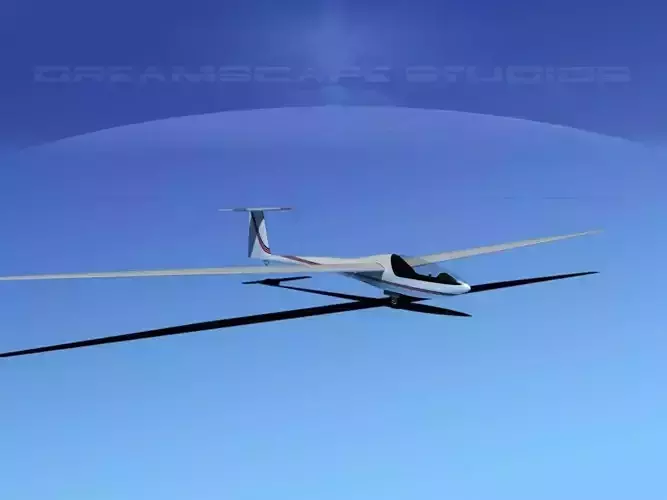 Glaser Dirks DG-200 17 Mtr Sailplane V04 3D model