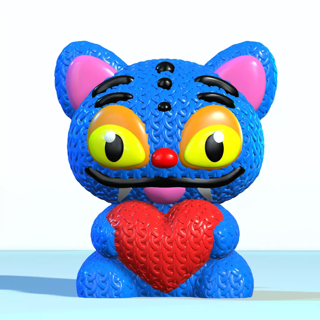 Knitted Tiger kpop demon hunters STL 3D Model Multicolor Fanart 3D print model