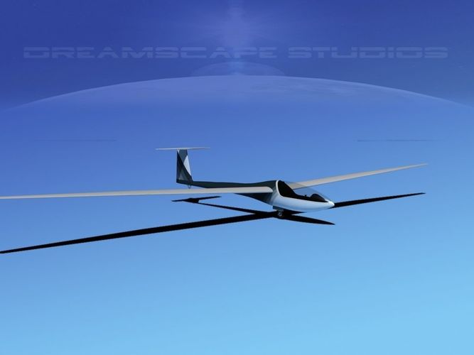 Glaser Dirks DG-200 17 Mtr Sailplane V05 3D model