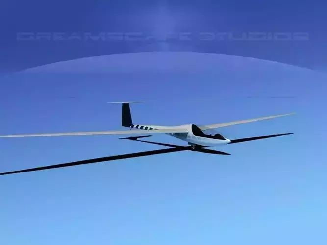 Glaser Dirks DG-200 17 Mtr Sailplane V07 3D model