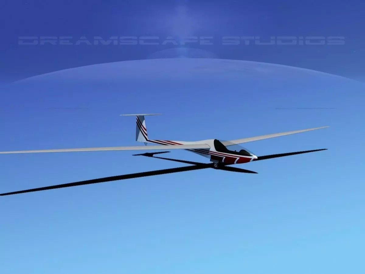 Glaser Dirks DG-200 17 Mtr Sailplane V08 3D model