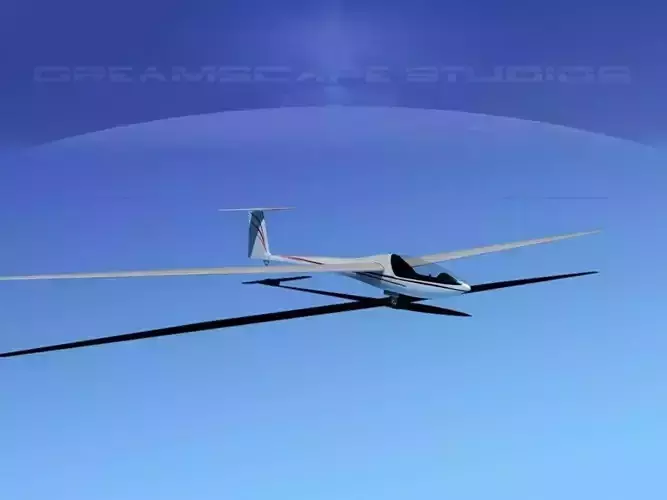 Glaser Dirks DG-200 17 Mtr Sailplane V09 3D model