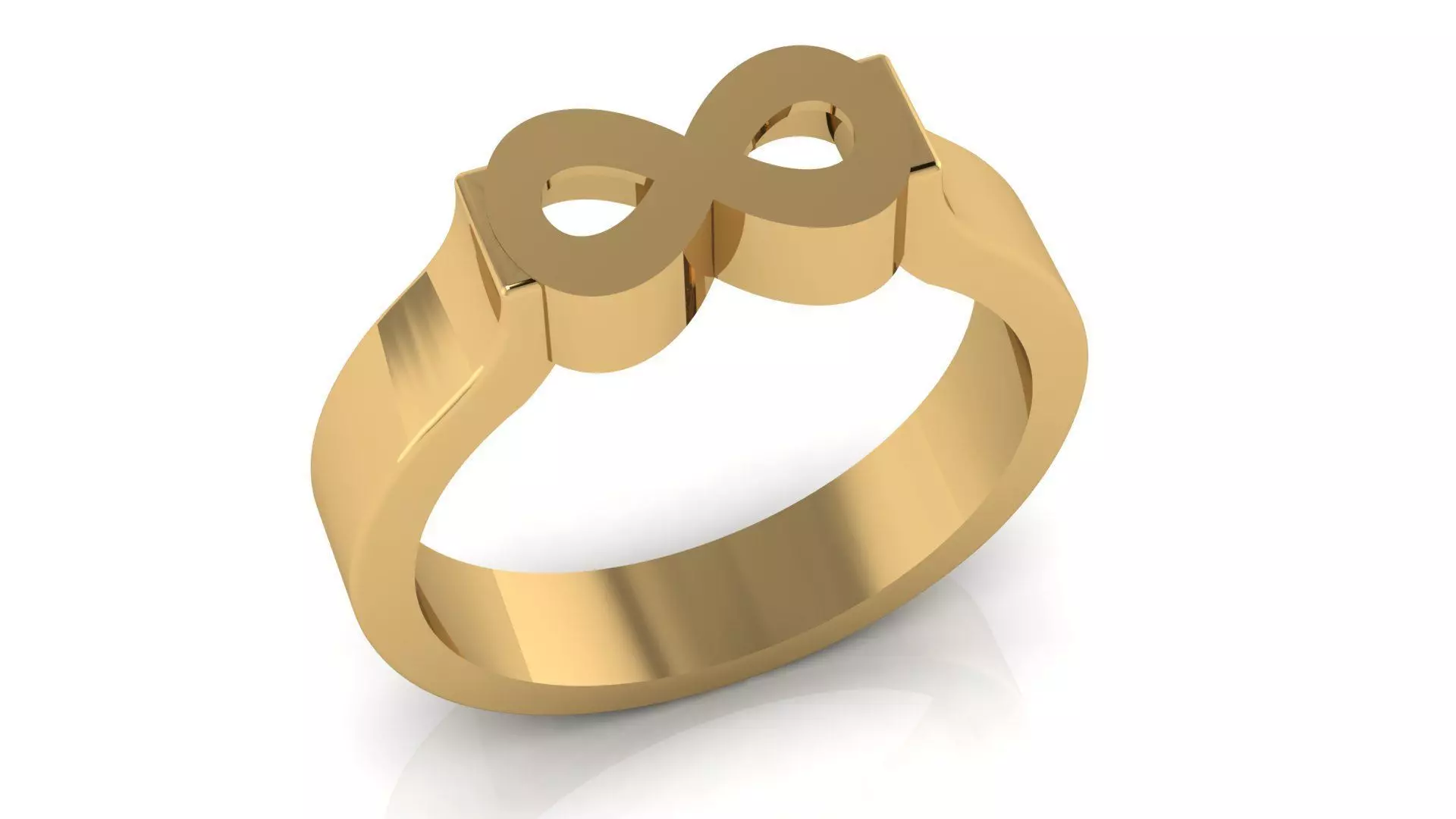 free Flat Top Infinity Ring Free 3D print model
