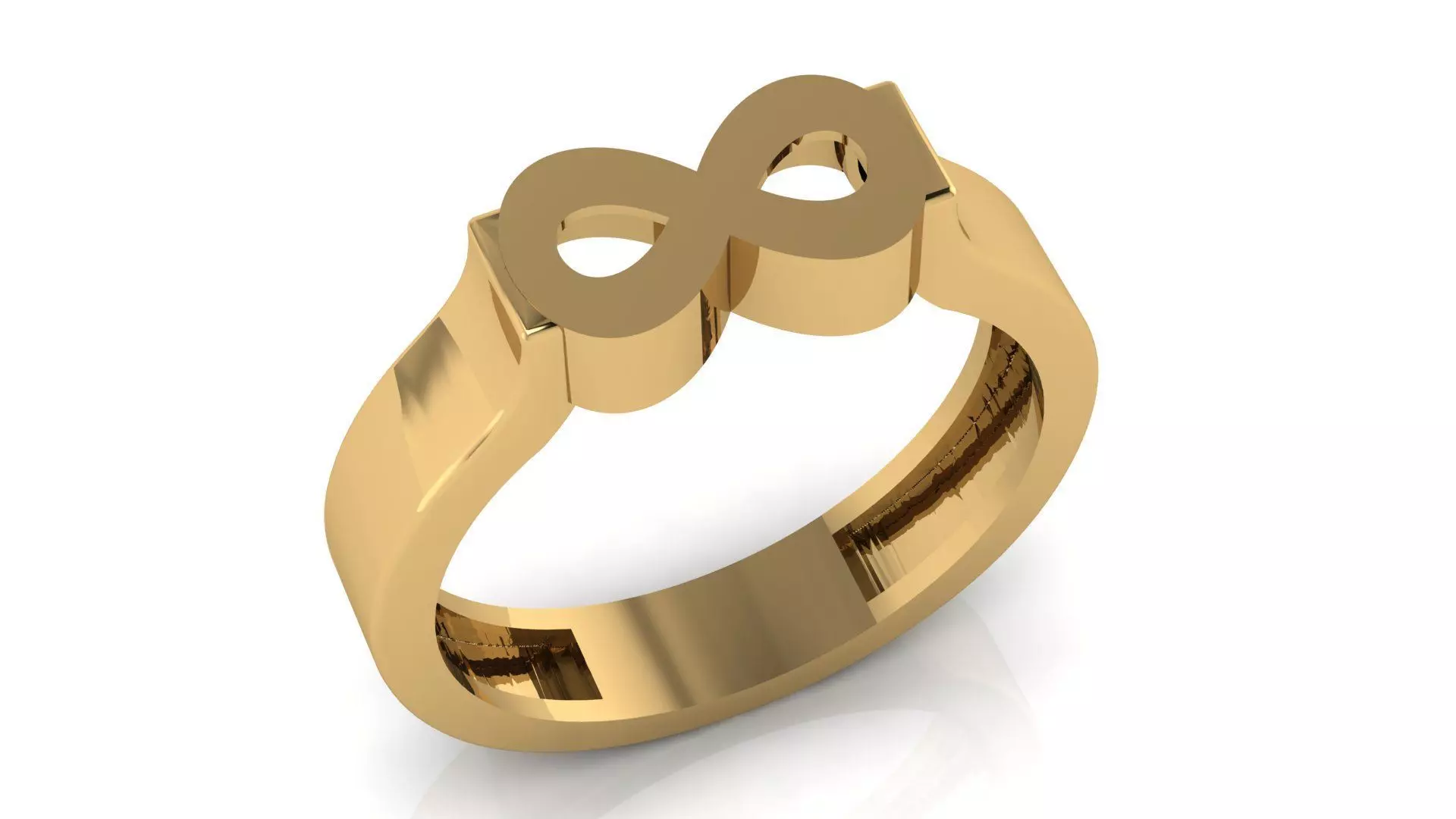 free Flat Top Infinity hallow shell Ring Free 3D print model