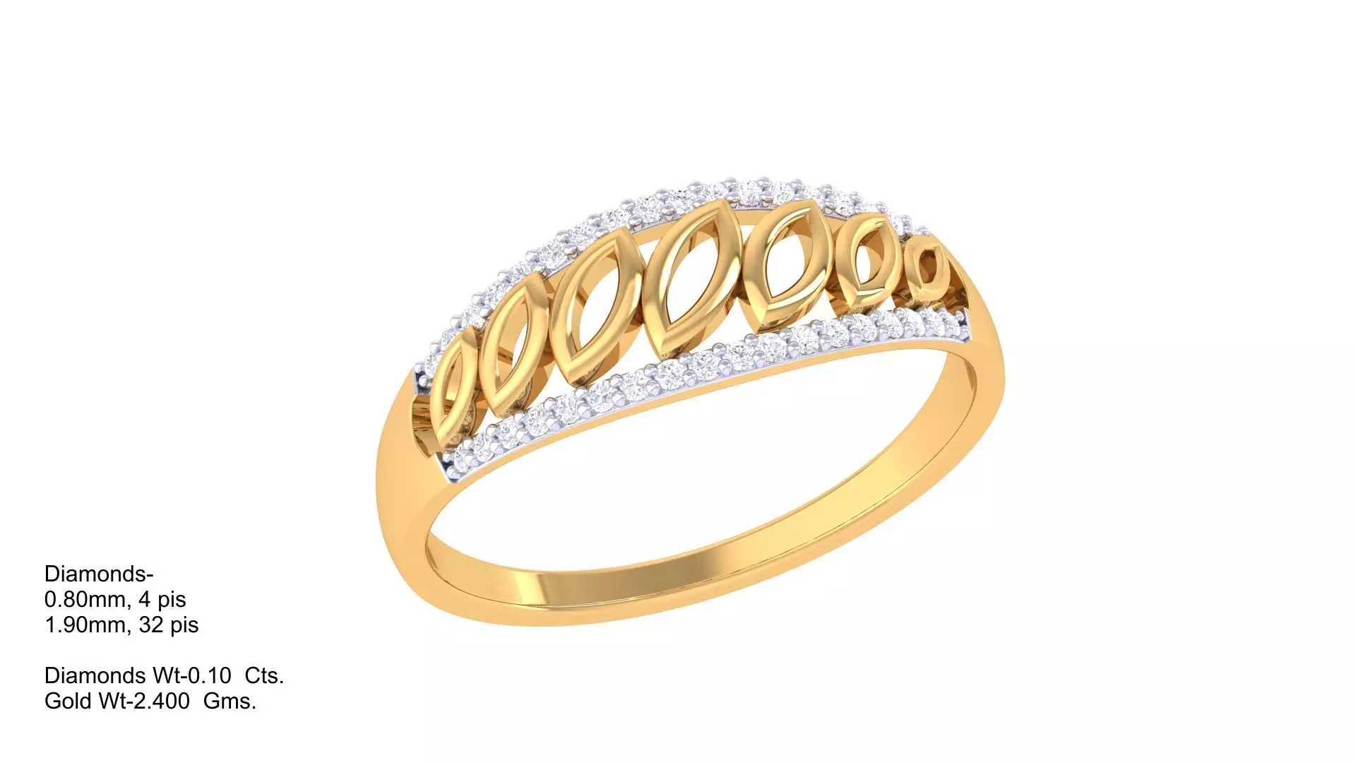 Custom Design Gold Ring 3D print model