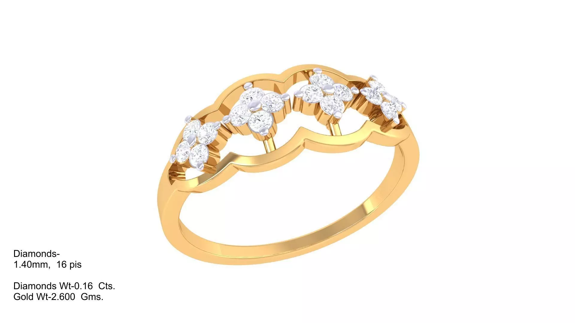 Custom Design Gold Ring 3D print model
