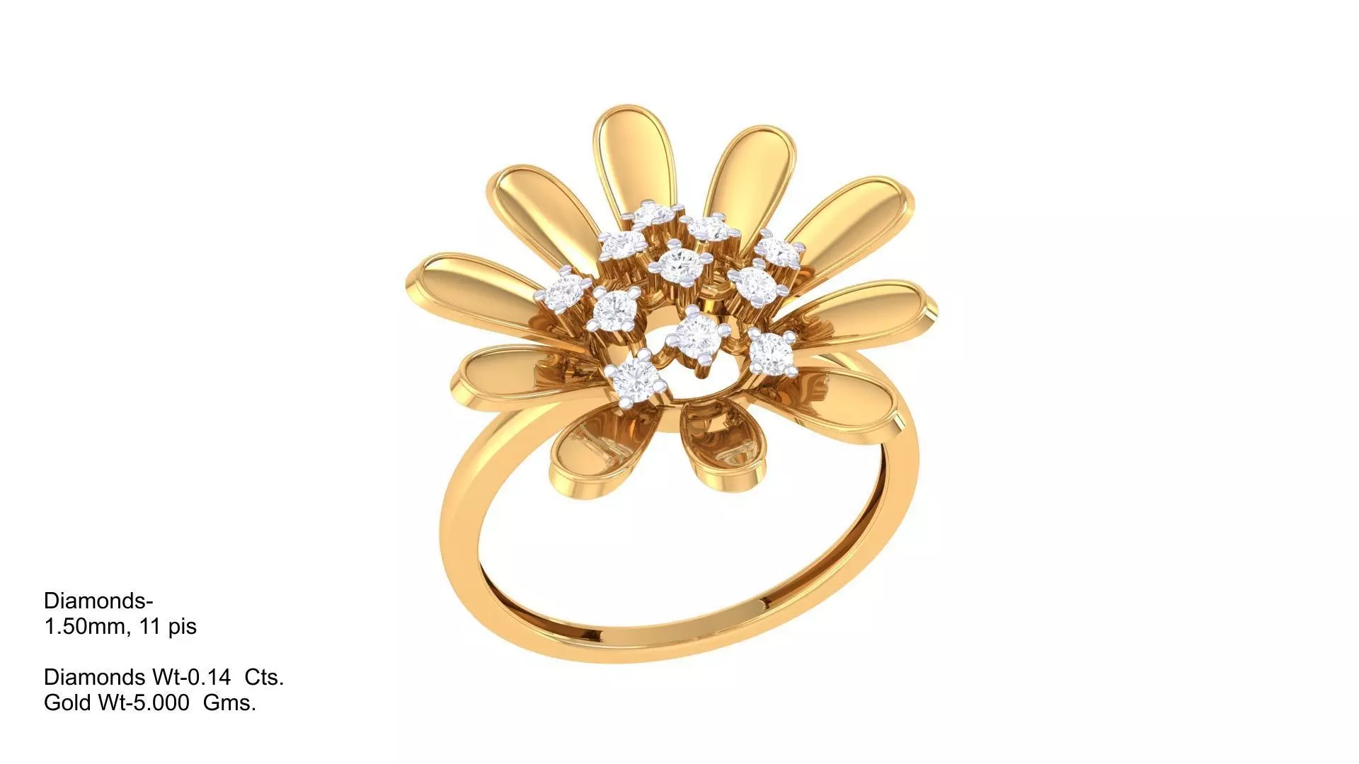 Custom Design Gold Ring 3D print model