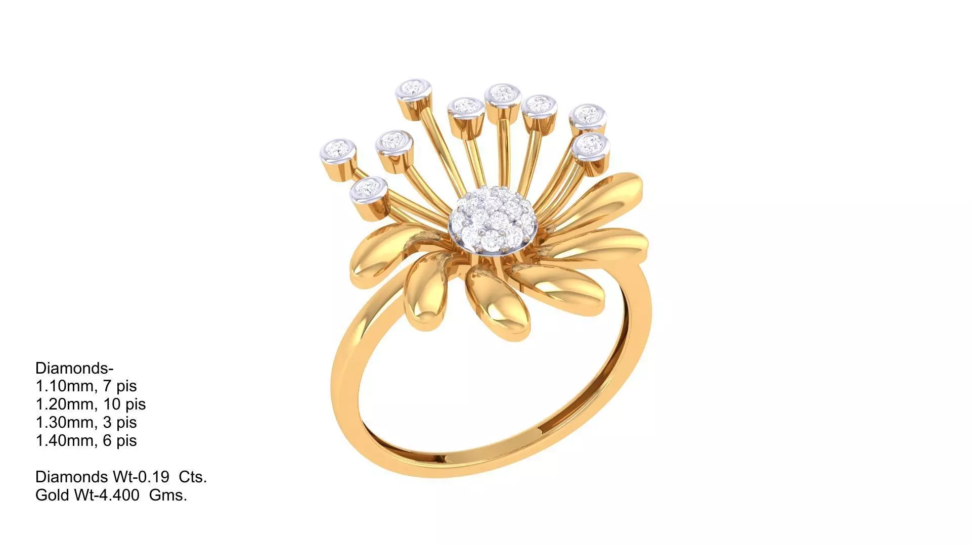 Custom Design Gold Ring 3D print model