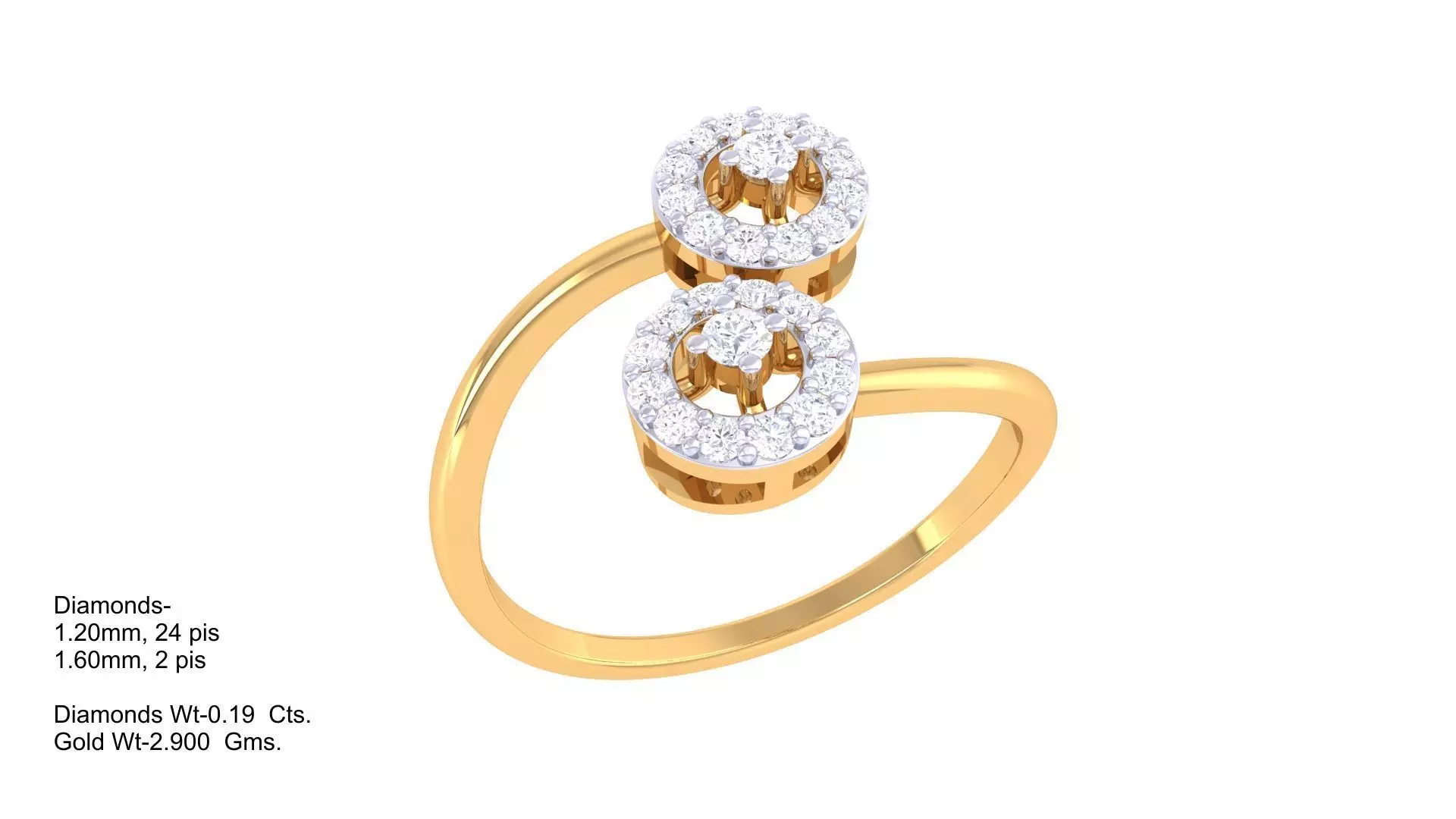 Custom Design Gold Ring 3D print model