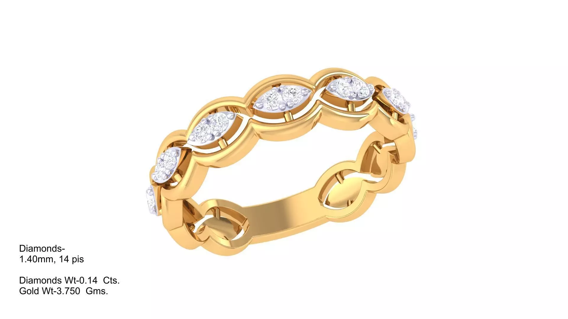 Custom Design Gold Ring 3D print model