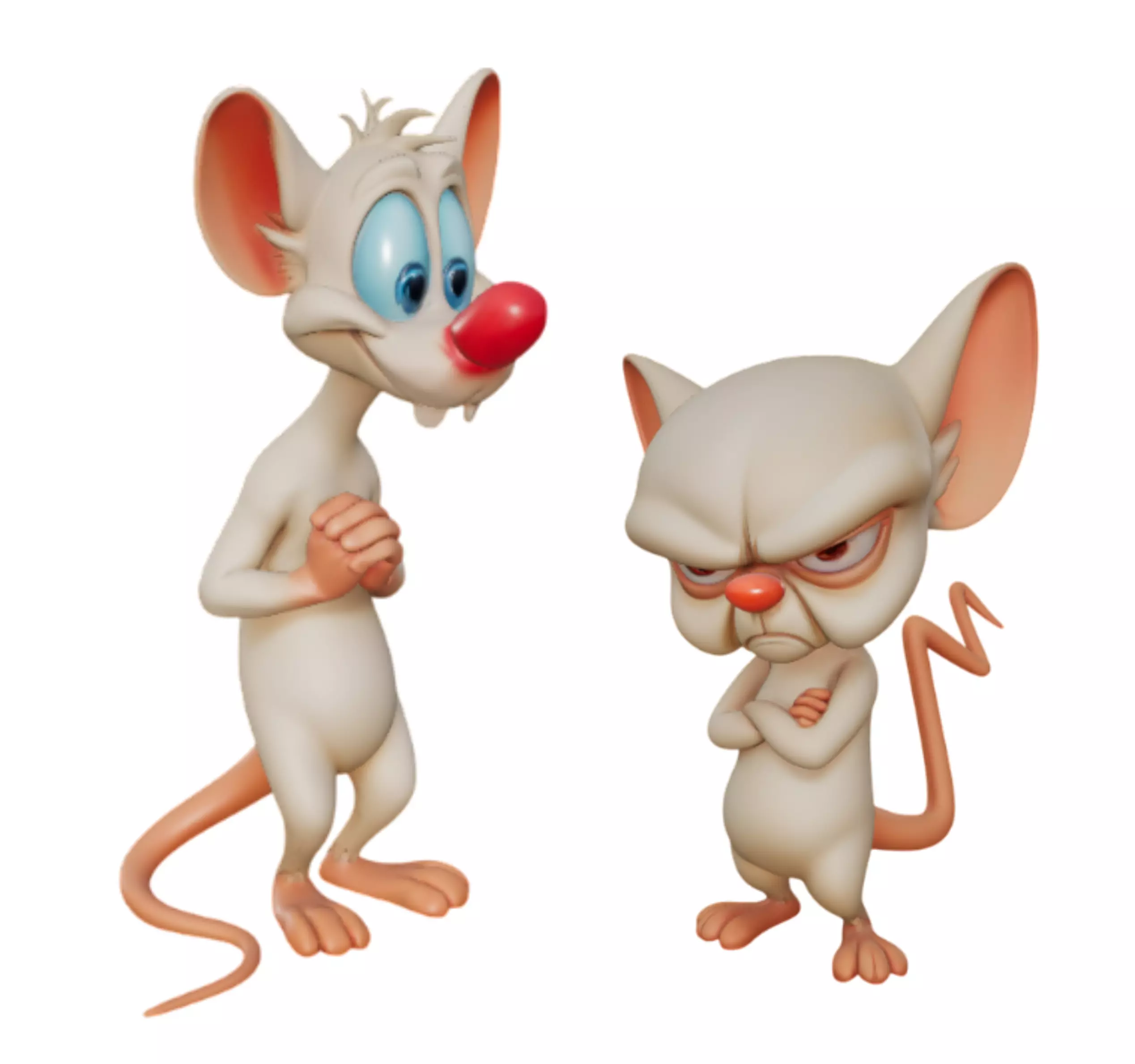 Pinky and The Brain Duo Figure Set Free 3D print model