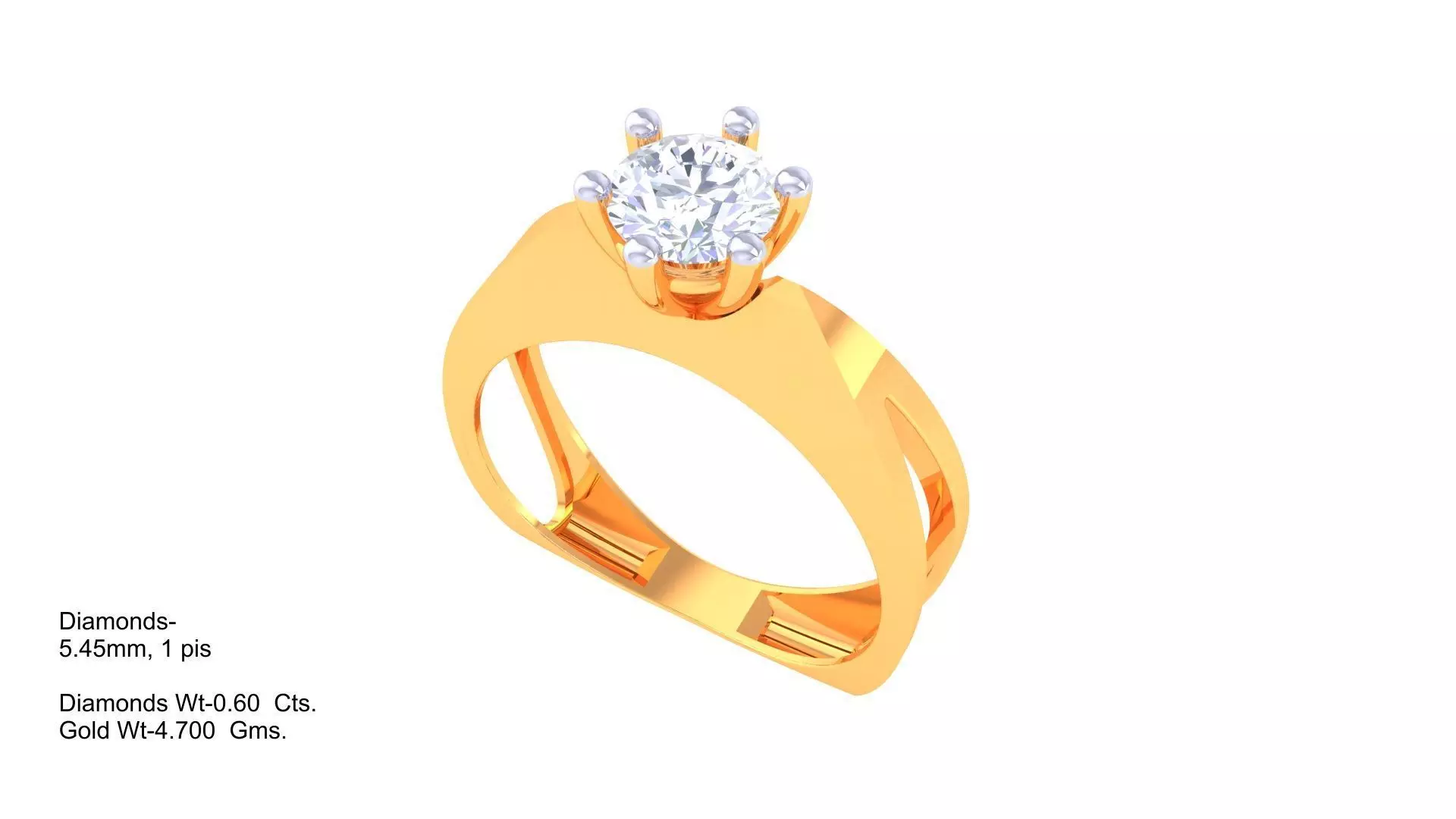 Custom Design Gold Ring Free 3D print model