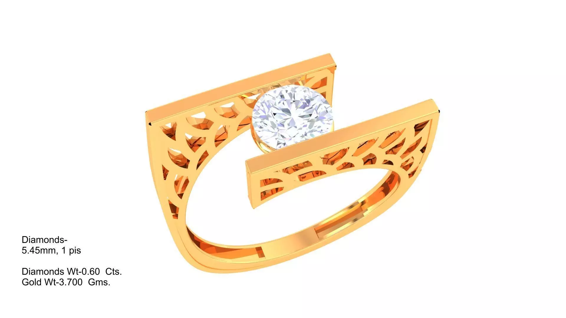 Custom Design Gold Ring Free 3D print model