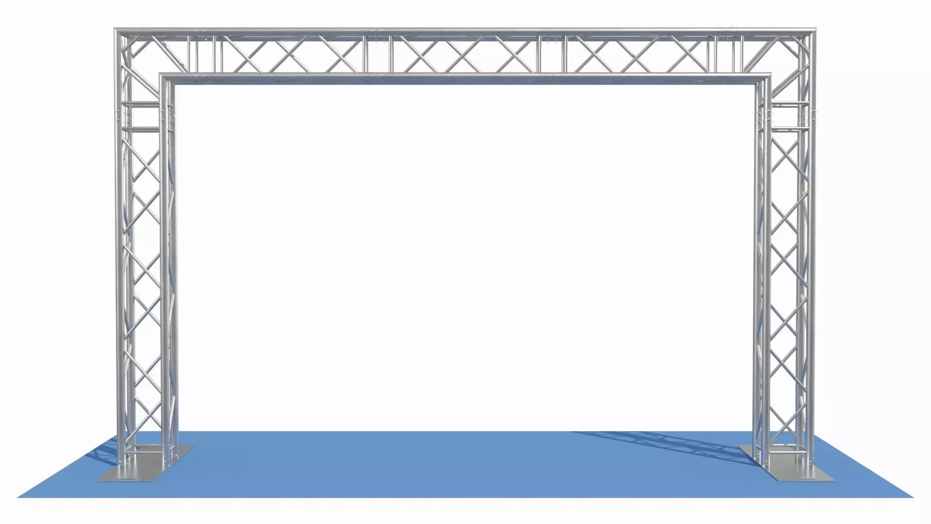 Modular Flat Top Truss Arch System 3D model
