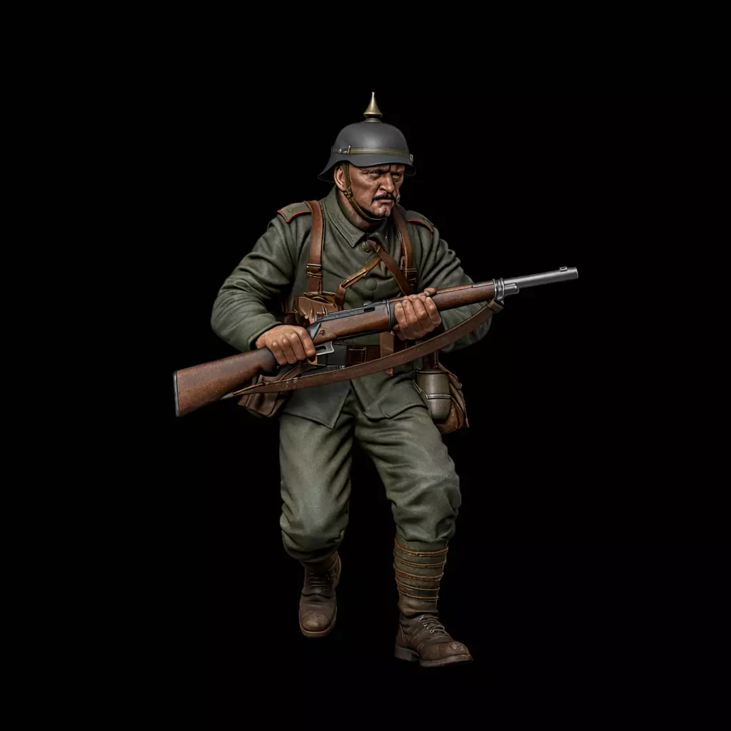 WWI German Infantry Soldier STL for 3D Printing 3D print model