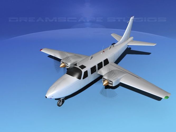 Piper Aerostar 600 Bare Metal 3D model