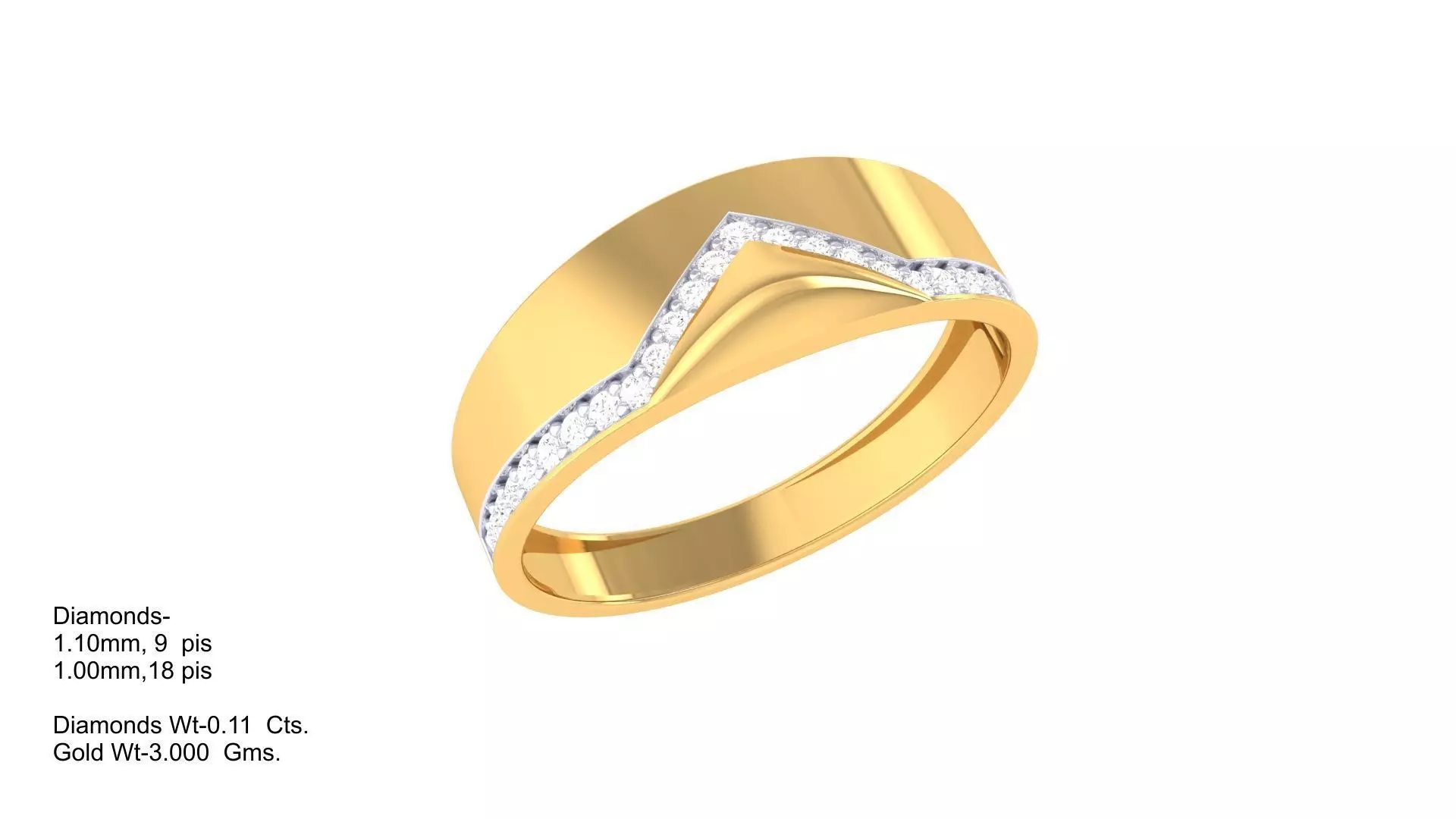 Custom Design Gold Ring Free 3D print model