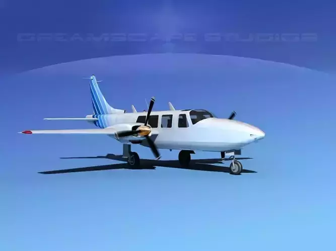 Piper Aerostar 600 V06 3D model