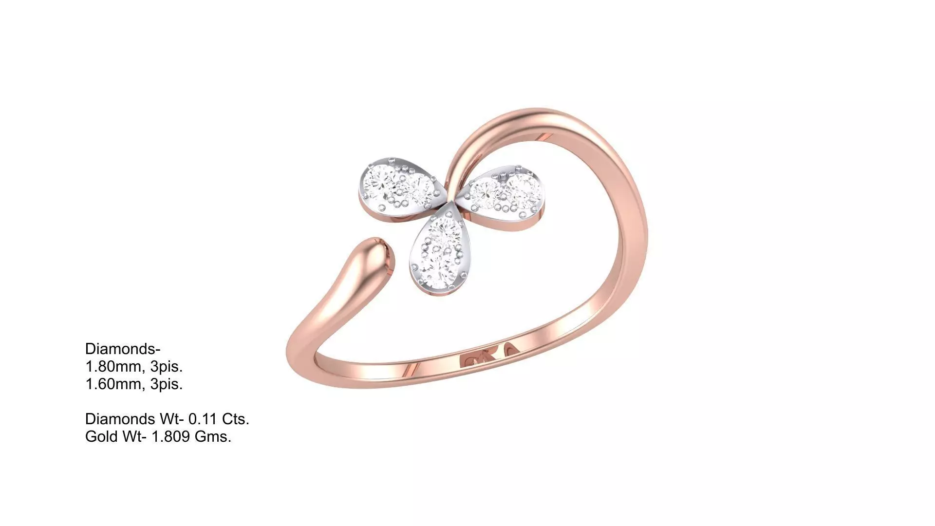 Custom Design Gold Ring Free 3D print model