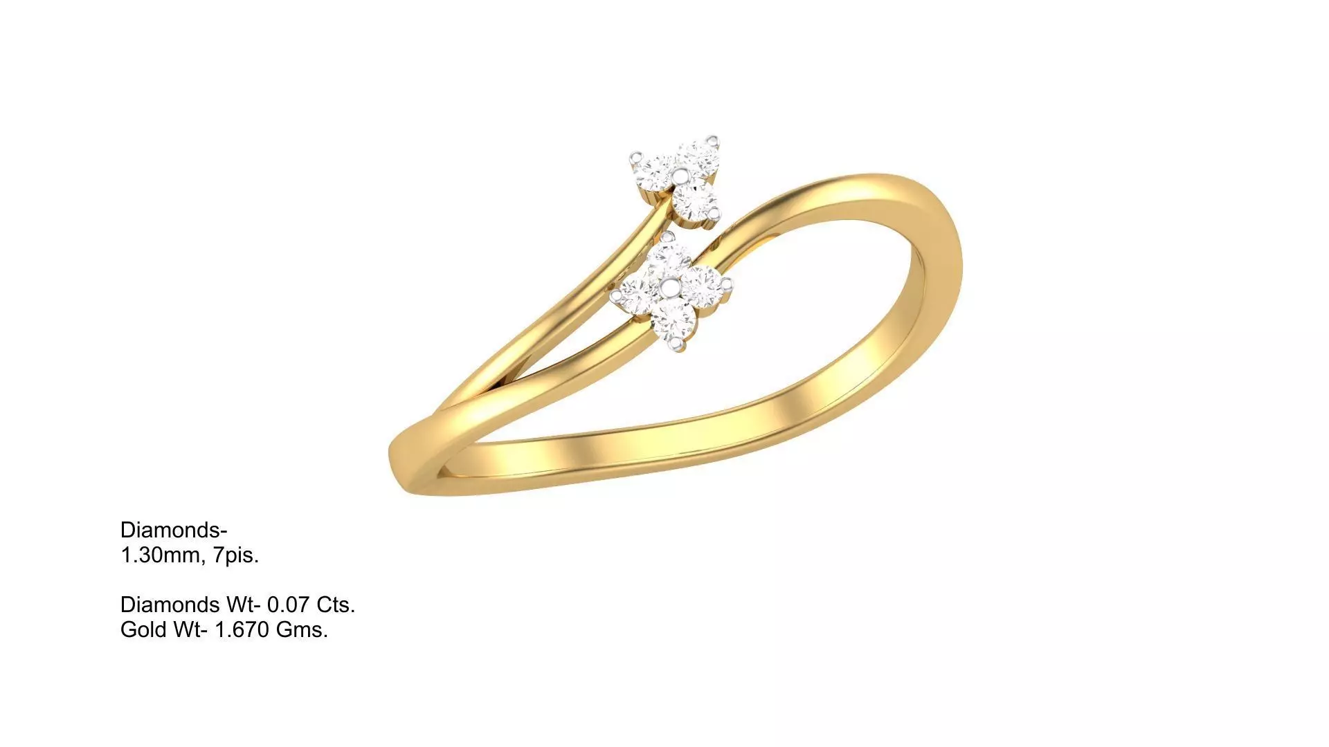 Custom Design Gold Ring Free 3D print model