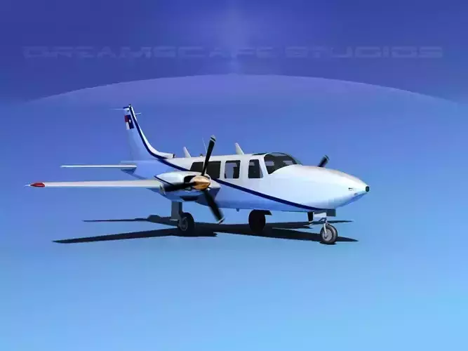 Piper Aerostar 600 V09 3D model