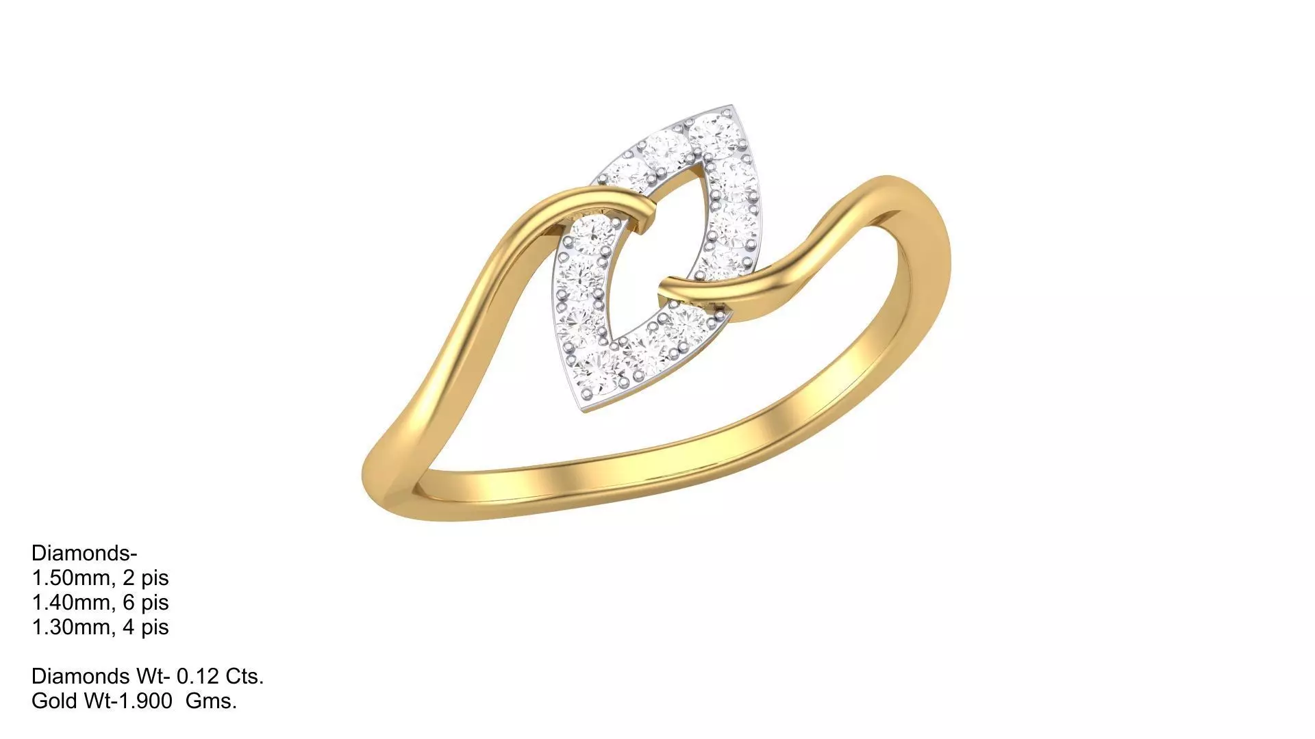 Custom Design Gold Ring Free 3D print model