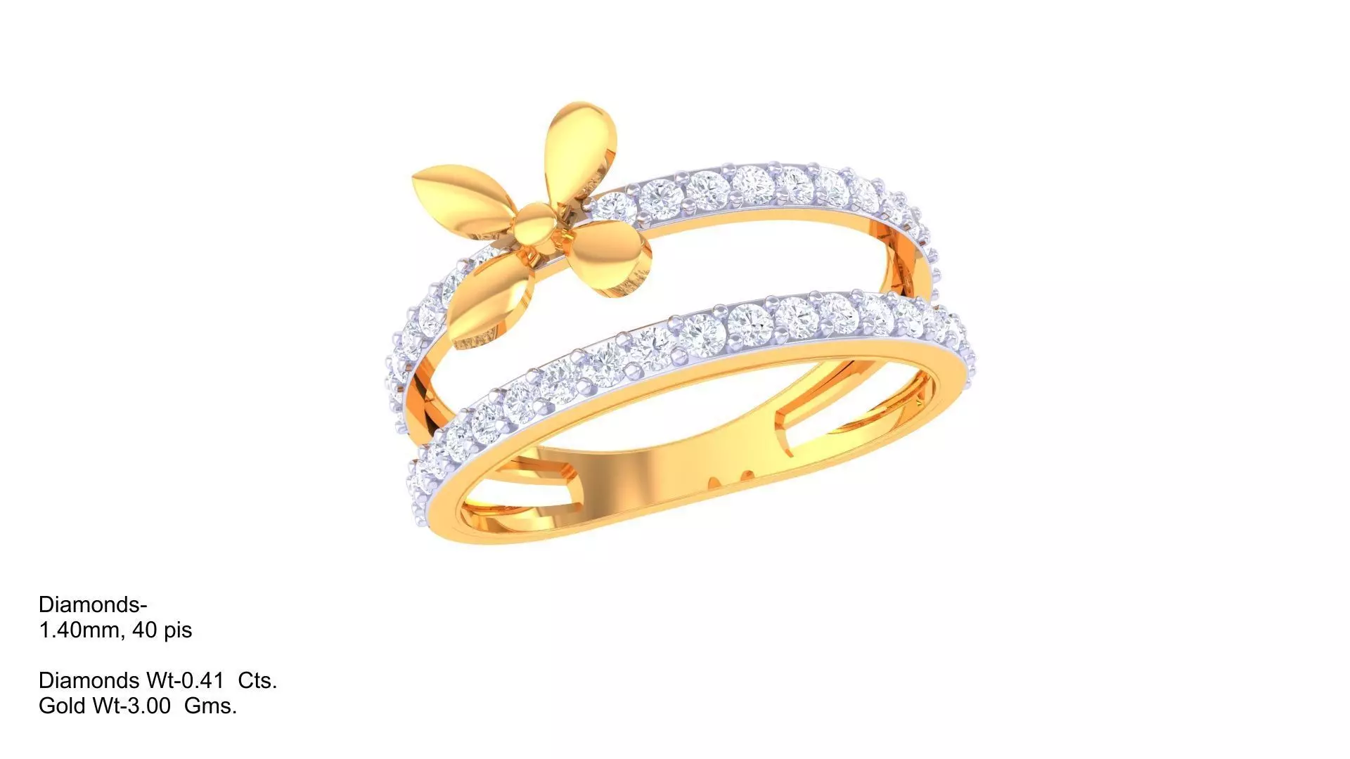Custom Design Gold Ring Free 3D print model