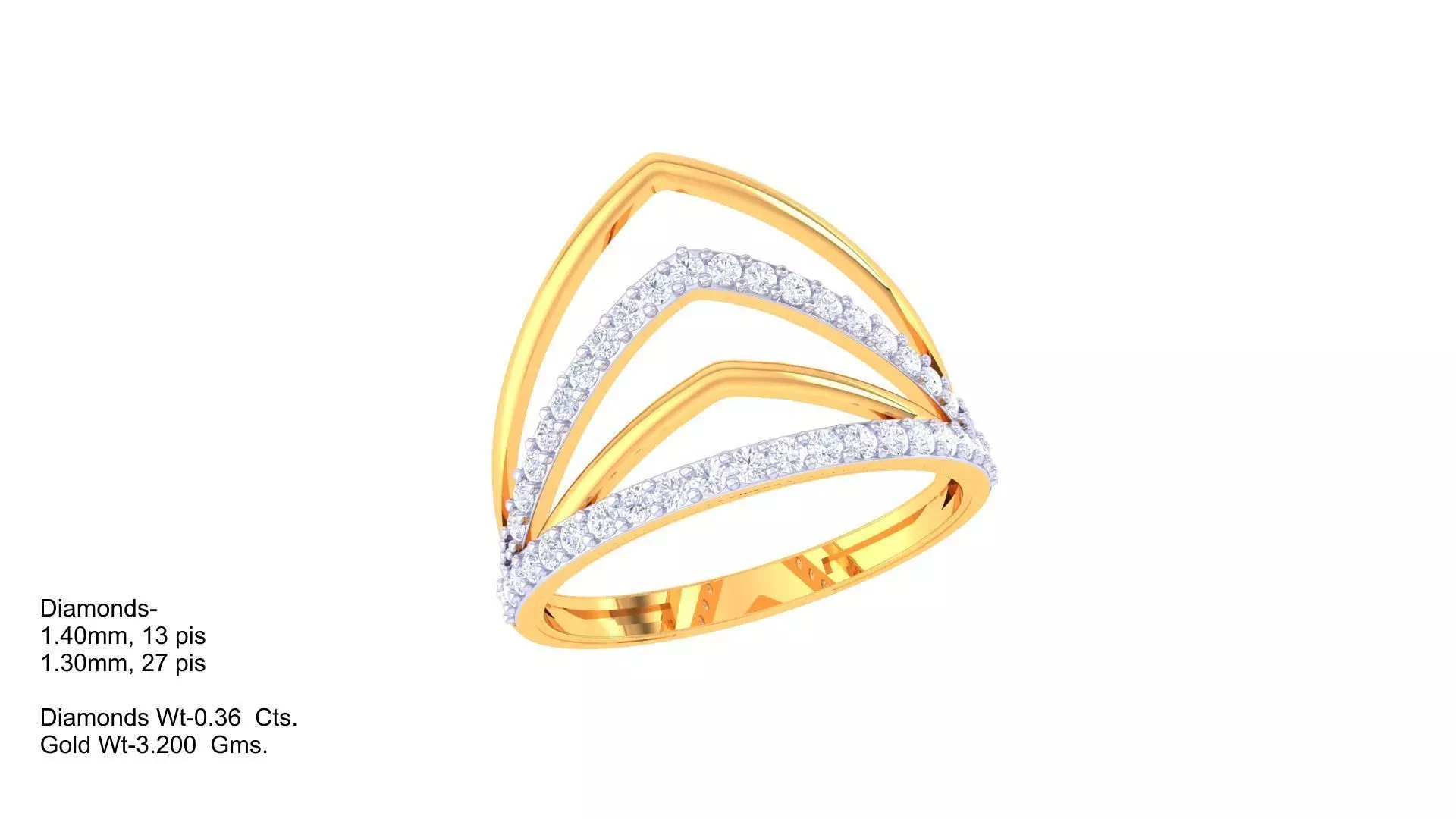 Custom Design Gold Ring Free 3D print model