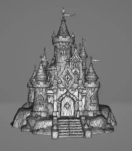 mystical castle 5 50k polys