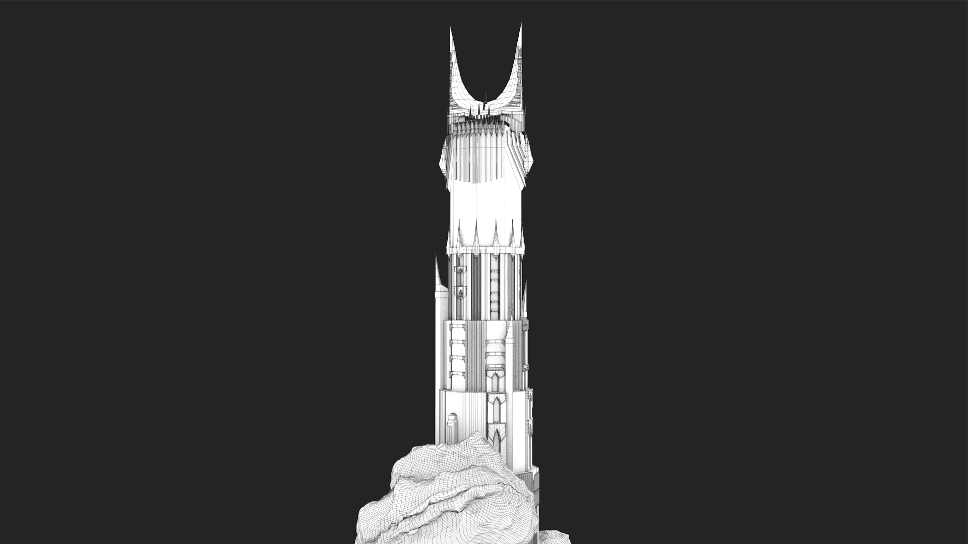 The Dark Tower of Barad-Dur 3D model_7