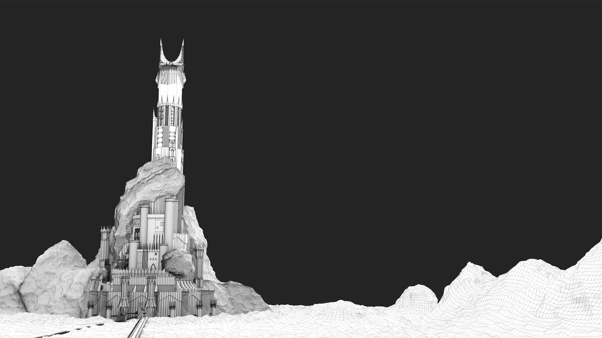 The Dark Tower of Barad-Dur 3D model_6