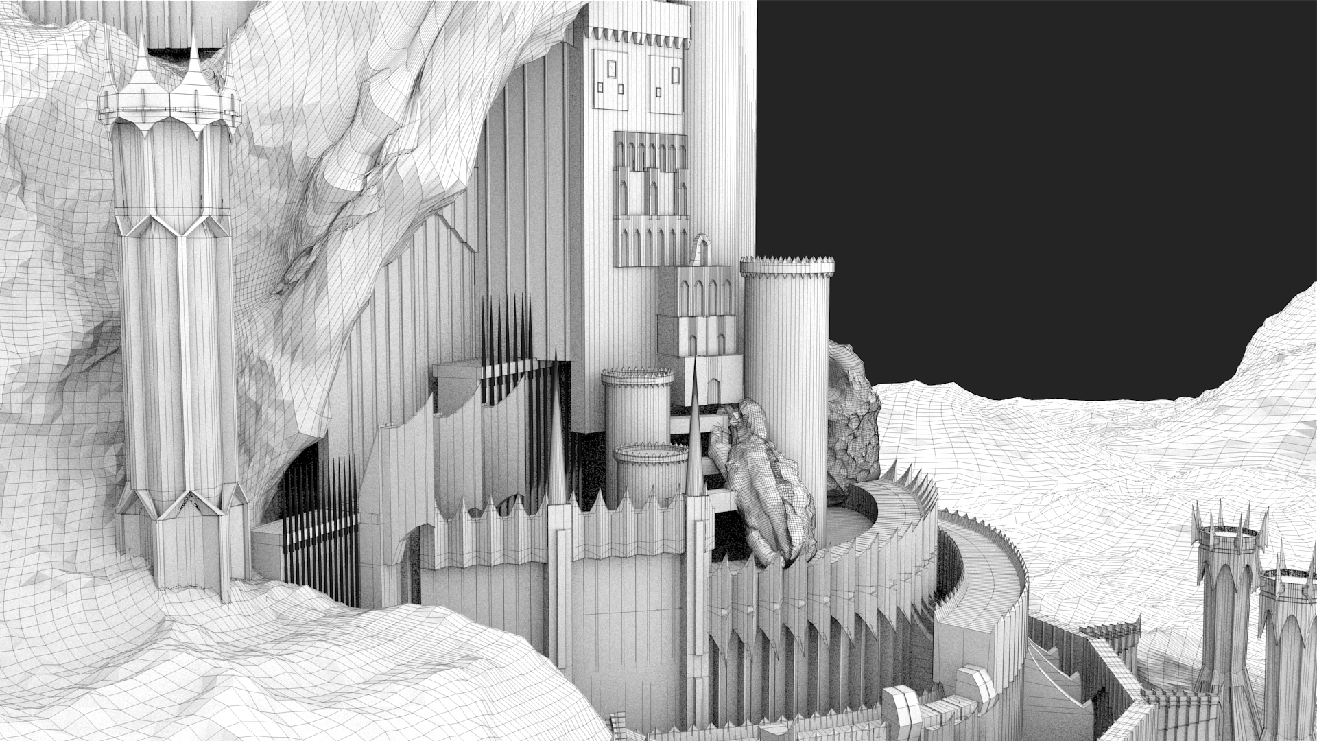 The Dark Tower of Barad-Dur 3D model_9