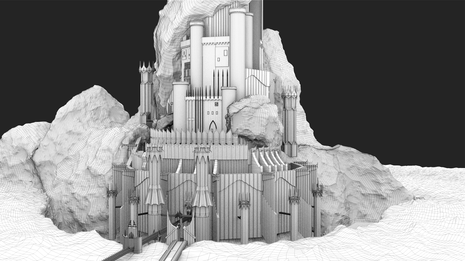 The Dark Tower of Barad-Dur 3D model_8