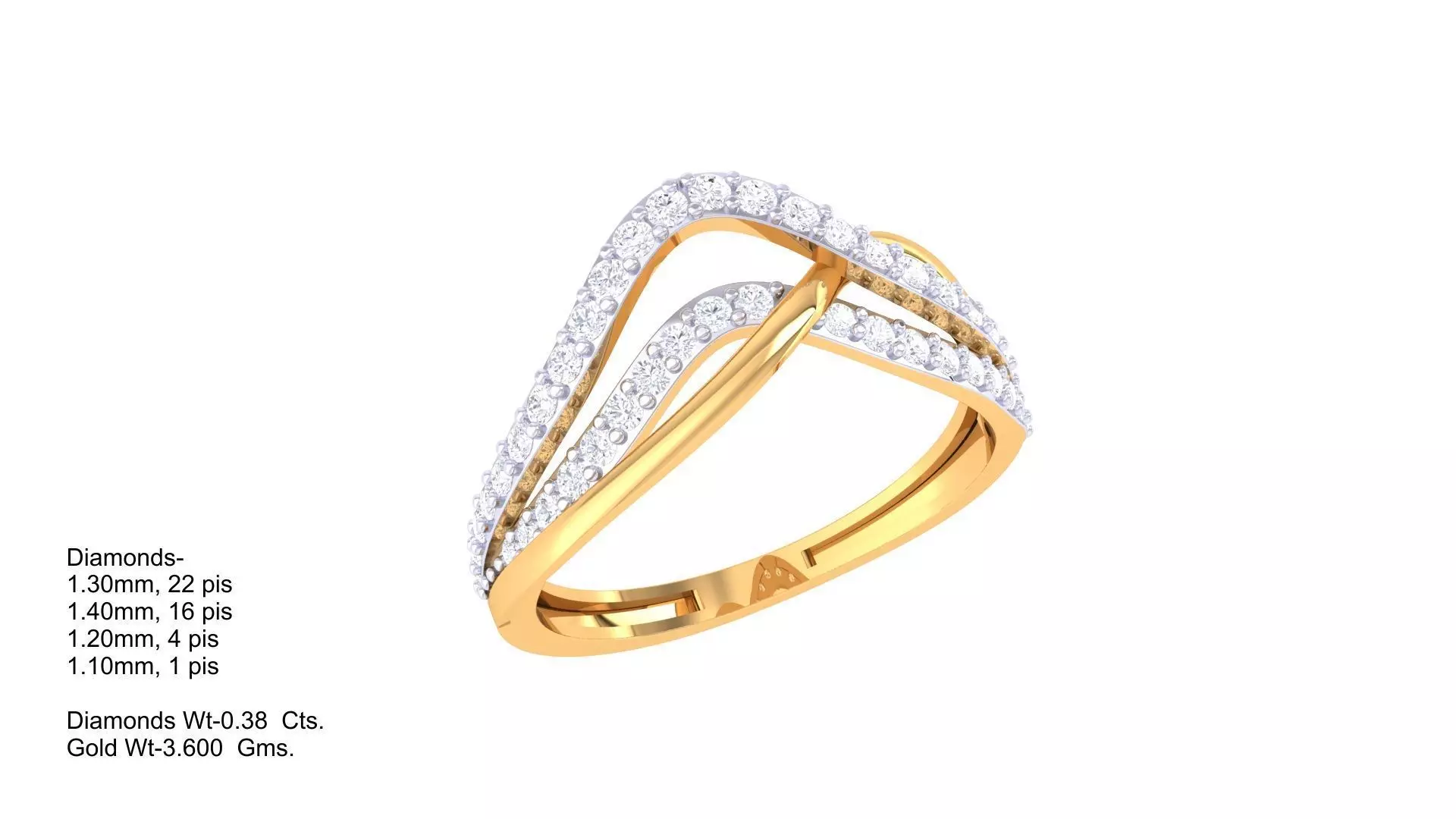 Custom Design Gold Ring Free 3D print model