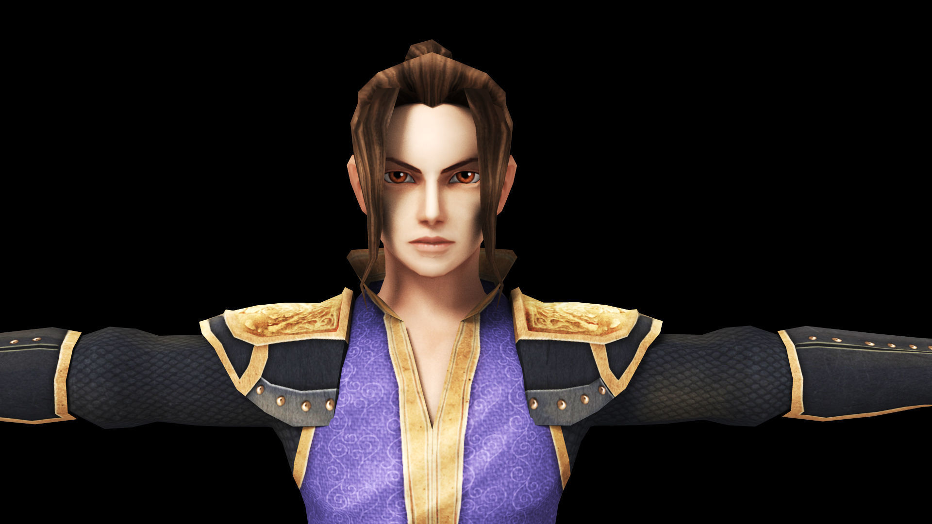 Warrior Low Poly Game Male Character  Low-poly 3D model_2