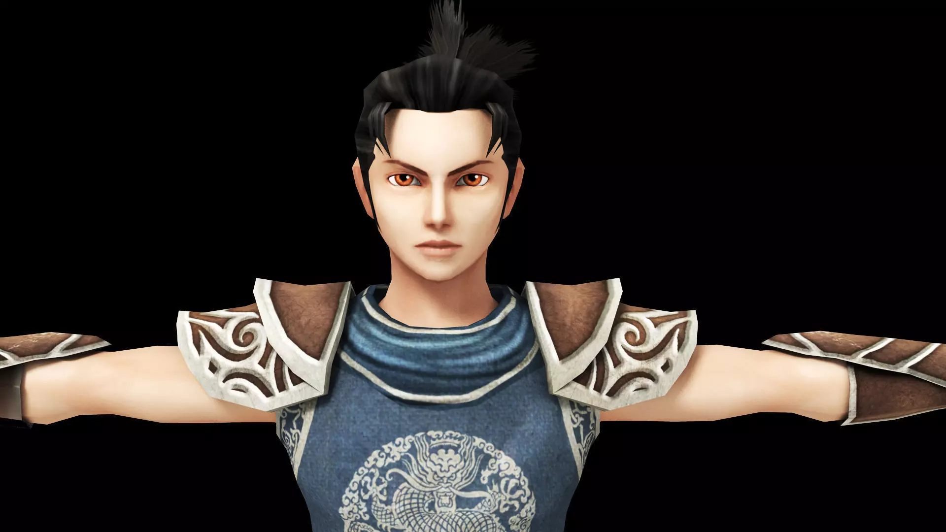 Warrior Low Poly Game Male Character  Low-poly 3D model_0